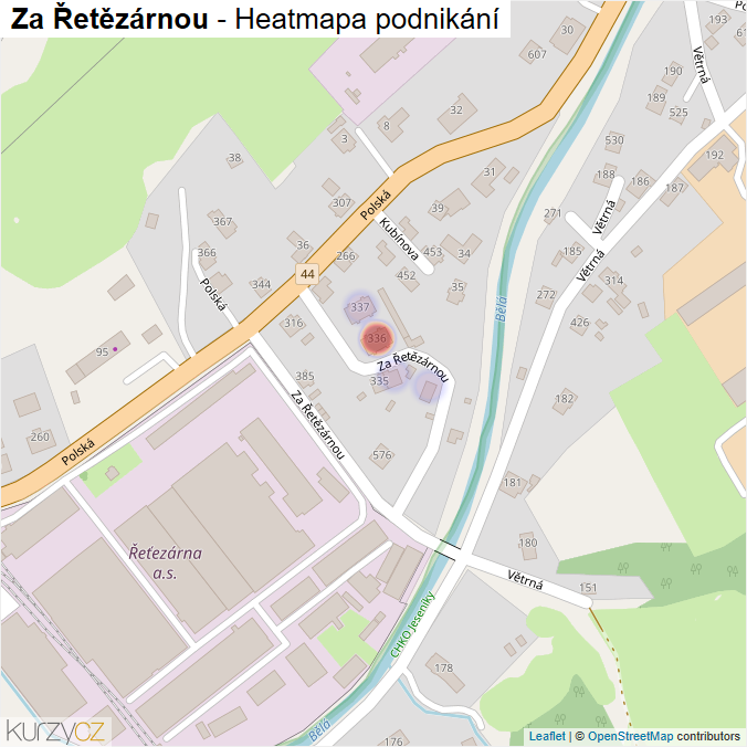 Mapa Za Řetězárnou - Firmy v ulici.