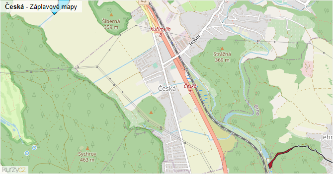Česká - záplavové mapy stoleté vody
