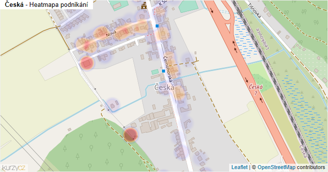 Česká - mapa podnikání