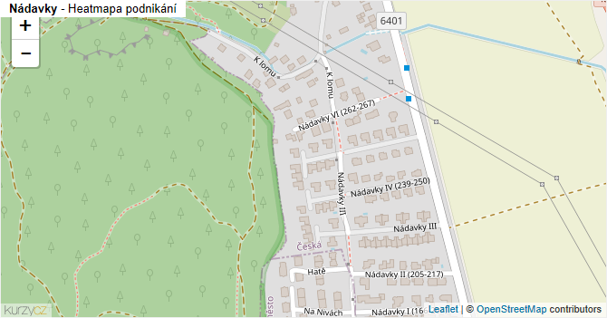 Nádavky - mapa podnikání