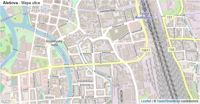 Alešova - mapa ulice