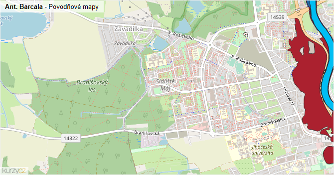 Ant. Barcala - záplavové mapy stoleté vody