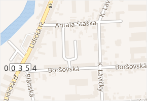 Antala Staška v obci České Budějovice - mapa ulice
