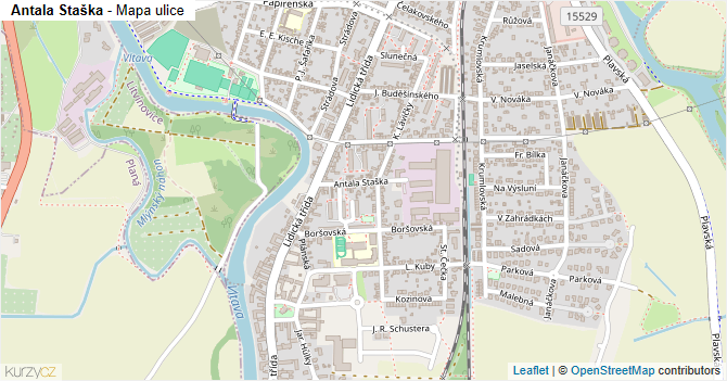 Antala Staška - mapa ulice