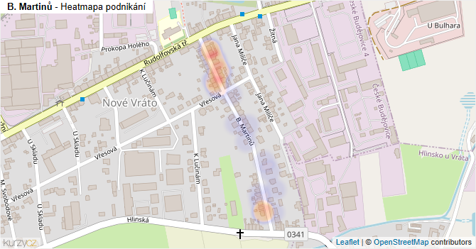 B. Martinů - mapa podnikání
