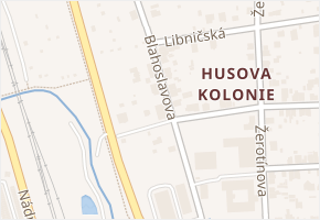 Blahoslavova v obci České Budějovice - mapa ulice