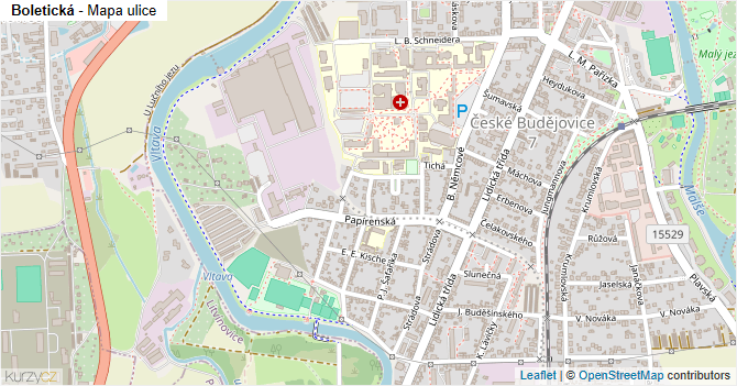 Boletická - mapa ulice
