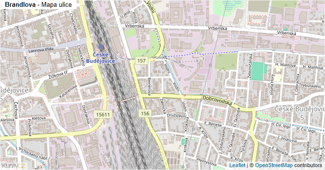 Brandlova - mapa ulice