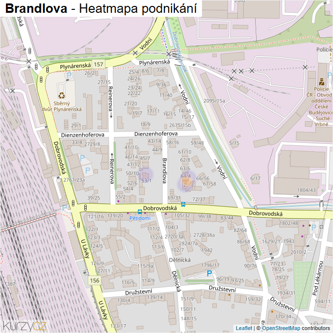 Mapa Brandlova - Firmy v ulici.