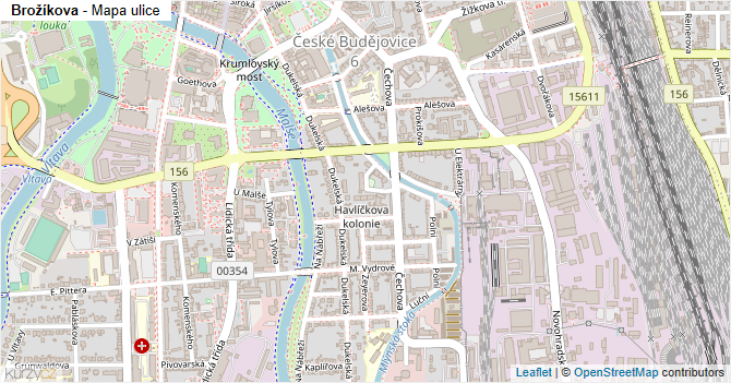 Brožíkova - mapa ulice