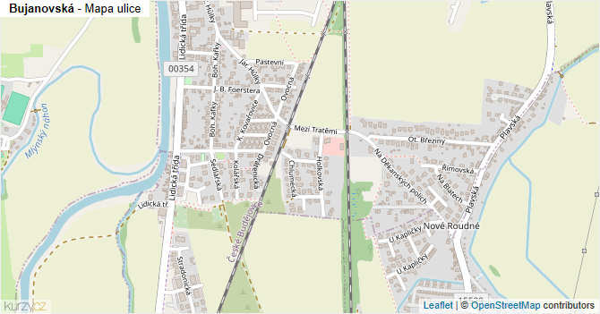 Bujanovská - mapa ulice