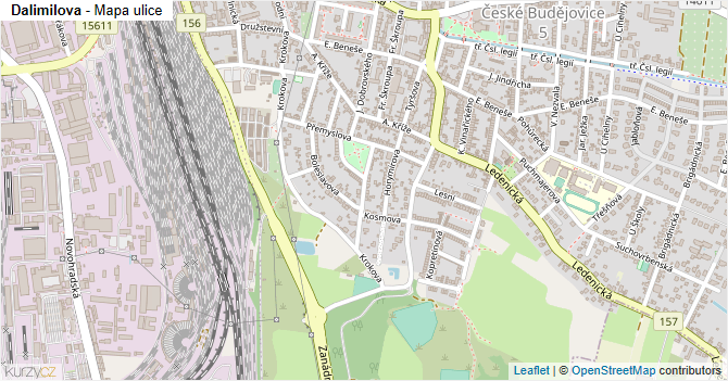 Dalimilova - mapa ulice