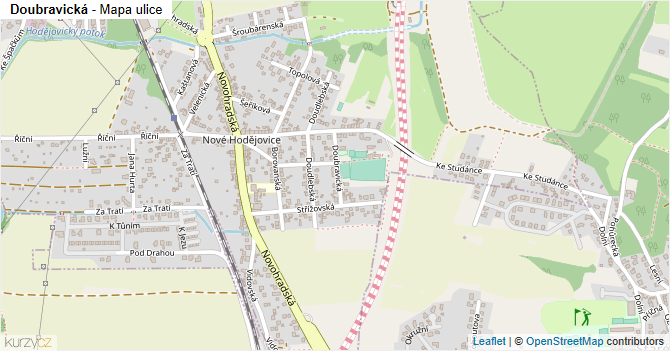 Doubravická - mapa ulice