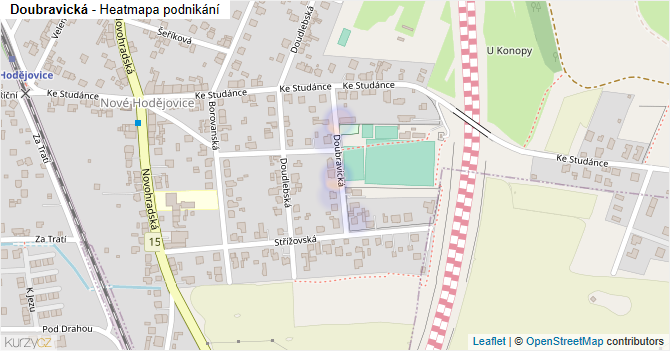 Doubravická - mapa podnikání