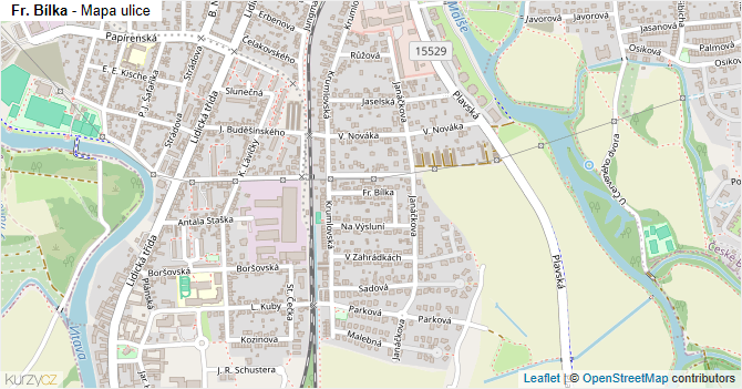 Fr. Bílka - mapa ulice