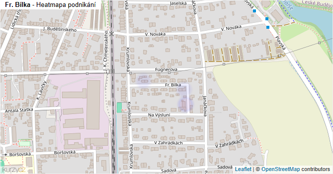 Fr. Bílka - mapa podnikání