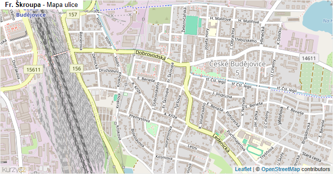 Fr. Škroupa - mapa ulice