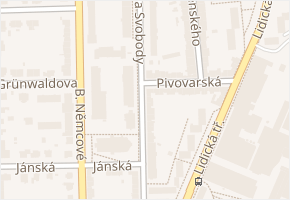 Generála Svobody v obci České Budějovice - mapa ulice