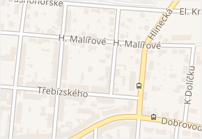 H. Malířové v obci České Budějovice - mapa ulice