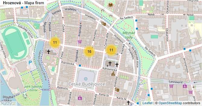 Hroznová - mapa firem