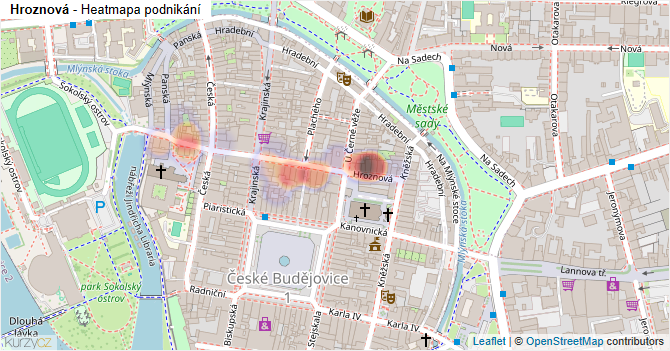 Hroznová - mapa podnikání