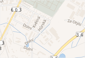 Hůrská v obci České Budějovice - mapa ulice