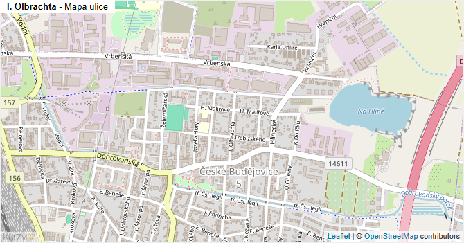 I. Olbrachta - mapa ulice