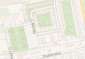 J. Bendy v obci České Budějovice - mapa ulice