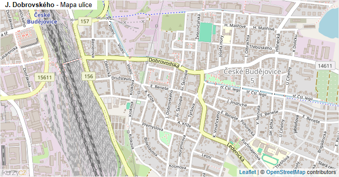 J. Dobrovského - mapa ulice