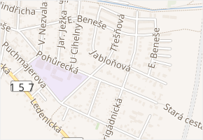 Jabloňová v obci České Budějovice - mapa ulice