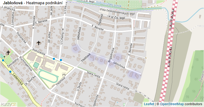 Jabloňová - mapa podnikání