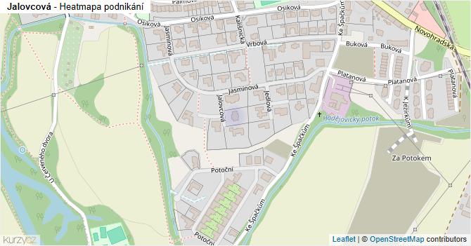 Jalovcová - mapa podnikání