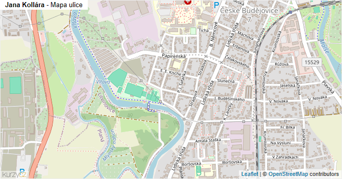 Jana Kollára - mapa ulice