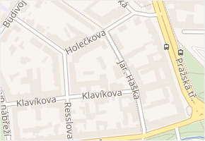 Jar. Haška v obci České Budějovice - mapa ulice