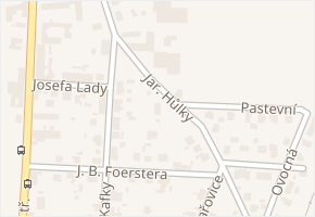 Jar. Hůlky v obci České Budějovice - mapa ulice