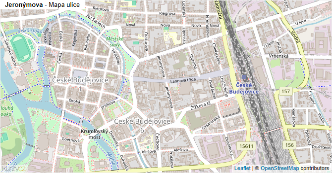 Jeronýmova - mapa ulice