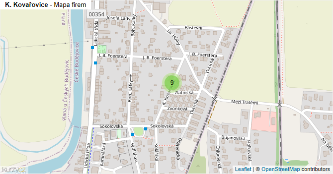 K. Kovařovice - mapa firem