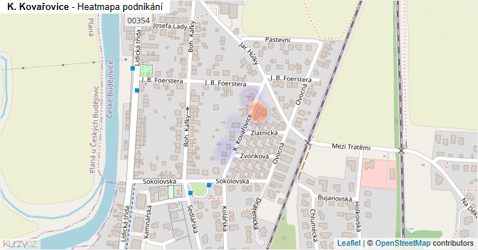K. Kovařovice - mapa podnikání