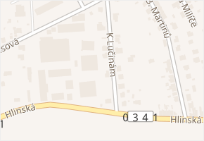 K Lučinám v obci České Budějovice - mapa ulice