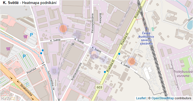 K. Světlé - mapa podnikání