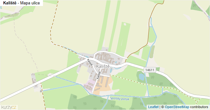 Kaliště - mapa ulice
