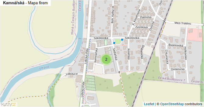 Kamnářská - mapa firem