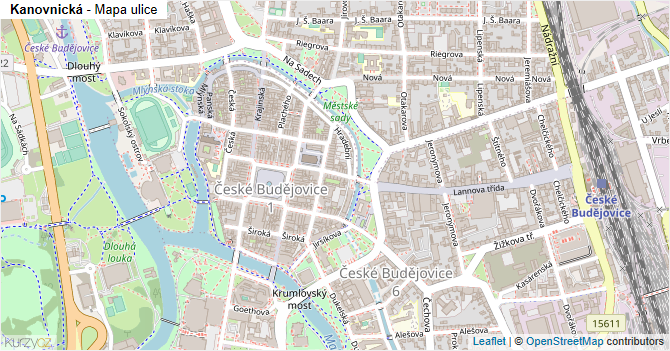 Kanovnická - mapa ulice