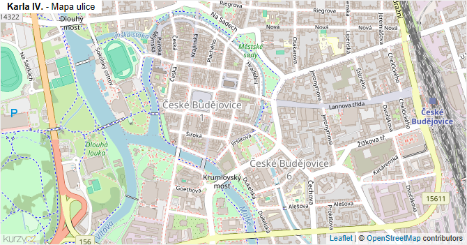Karla IV. - mapa ulice
