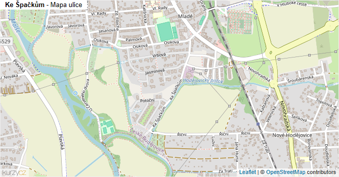 Ke Špačkům - mapa ulice