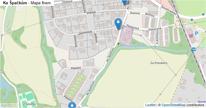 Ke Špačkům - mapa firem