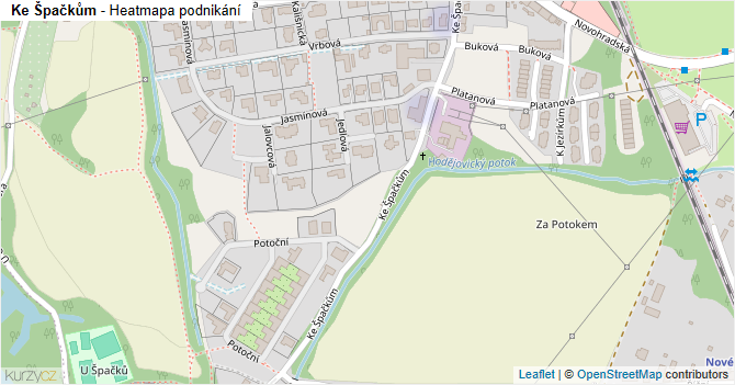 Ke Špačkům - mapa podnikání