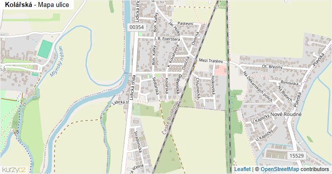 Kolářská - mapa ulice