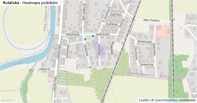 Kolářská - mapa podnikání
