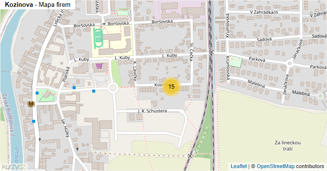 Kozinova - mapa firem